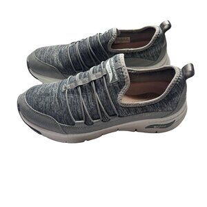 Skechers Arch Fit Women's Gray Slip-On Sneakers Comfort Walking Shoes Size 8